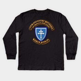 79th Infantry Division - Europe - WWII Kids Long Sleeve T-Shirt